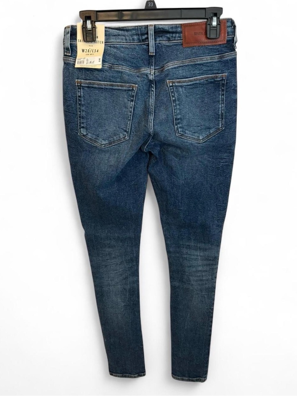 River Island Men's Indigo Skinny Jeans - Picture 3 of 5